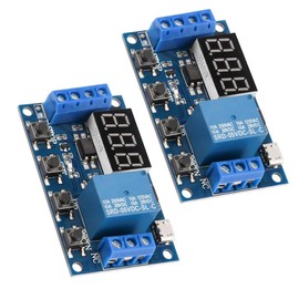 Automation Relay Set of 2 Timer Relay Module DC 6V-30V LED Display Digital Delay Timer Control Switch Easy to Use Convenient Operation