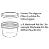 Westmark 6 Schraub-/Twist-Off-Deckel für Einmachgläser, rund, ø 66 mm, Weißblech,