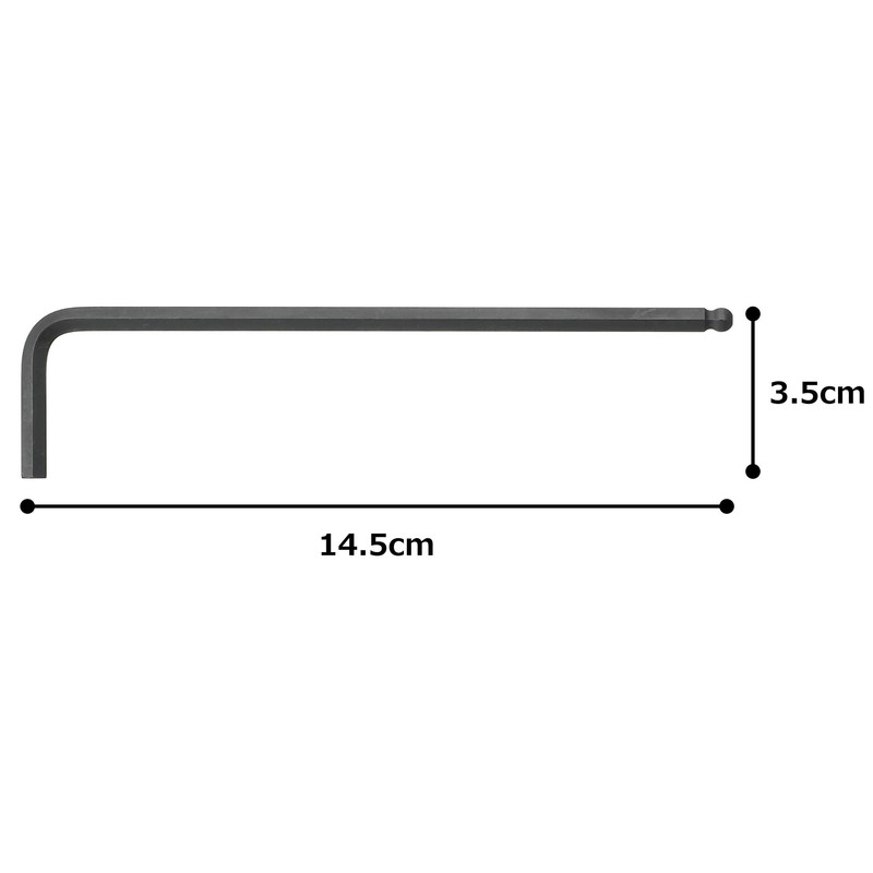 TONE BPL-05 Long Ball Point L-Shaped Wrench Double Side Width