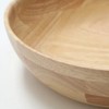 Nitori 8964236 Wooden Bowl, Round Bowl, Rubber, 9.4 inches (24