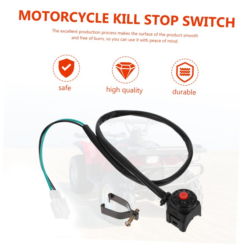 Outanaya 2pcs Motorcycle Kill Stop Horn Button Durable Ignition Switch