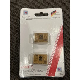 Loewe MAN Factory Wooden Transport Boxes - Loewe Spur N Cargo 2114 #E