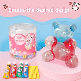 BolianOvi 20Pcs Plastic Bubbles Blow Plastic Bubbles Toys Large Bubble Balloons for Schools Party Birthday Gift