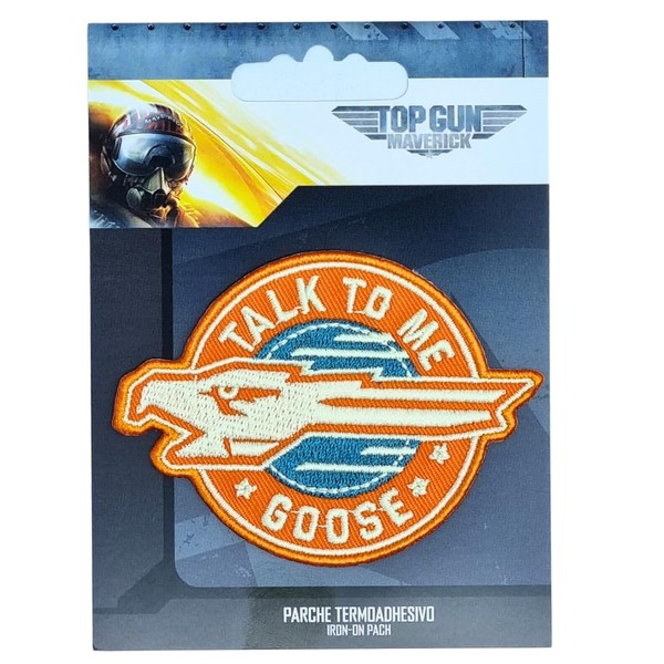 Comercial Mercera Iron-on Patch for Fabrics, Top Gun, Goose, Original,