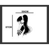 Heaven Decors Girl with Music Headphone Black Wall Sticker Size(59