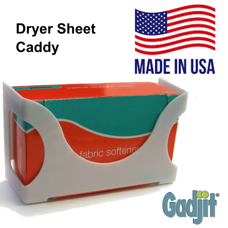 Gadjit Dryer Sheet Caddy | Plastic Dispenser Mounts on a