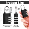 Kenning 30 Pcs 3 Digit Combination Padlocks Black Silver Gym
