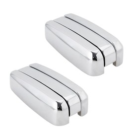 SG Store 2pcs Zinc Alloy Hideaway Hook Folding Coat Hooks 50 x 26 x 13.5mm for Closet Bathroom Kitchen Garage Jacket Towel Keys Silver (Screwless)