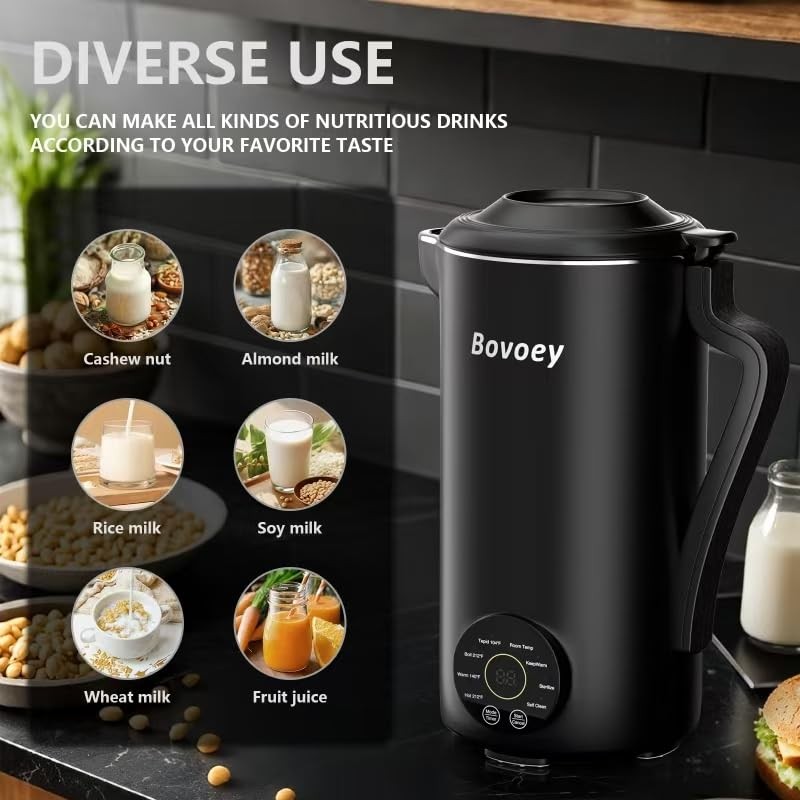 Nut Milk Maker Machine, Automatic Soy Milk Maker for Almond