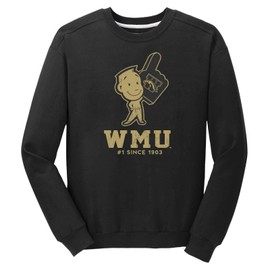 J2 Sport Western Michigan Broncos Retro Man Foam Finger Crewneck Sweatshirt