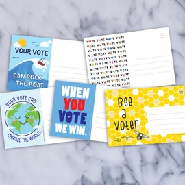 Voter Postcard Variety Pack – Blank 4x6 Voter Postcards (100 Pack), Blue