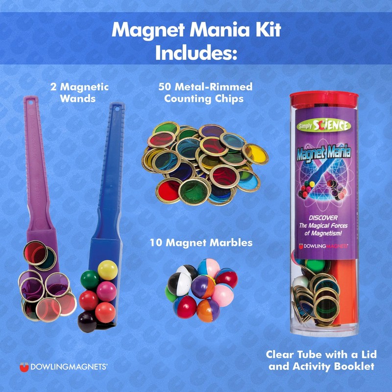 Dowling Magnets Simply Science Magnet Mania Kit. Magnet Toy/STEM Kits/Magnets