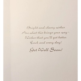 Majestic Greetings 1 Get Well Greeting Card/Envelope Flowers Loving Bright Cheery Wishes Drawing