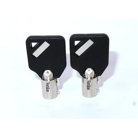 R06 Keys Compatible with Husky Milwaukee & Steel Glide R06 Tool Box Tool Chest Replacement Lock Keys, 2 Cut R06 Replacement Keys with Black Caps. Vertikee(TM)