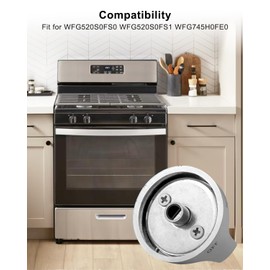 W11122880 Stove Knobs Compatible with Whirlpool WFG745H0FS1 WFG770H0FZ0 Gas Range Oven, Stainless Steel Range Surface Burner Control Cooktop Replace W10862482, Burner Control Stove Top Knobs 5 Pcs