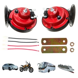Motorcycle Car Horn, Loud Horn 12 V, Universal Loud Horn Horn, Pack of 2 Motorcycle Car Horn, 12 V Car Horn, Snail Horn 12 V, 110BD Train Horn for Cars, 12 V Car Horn, Speaker Car Train Horn 12 V