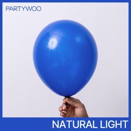 PartyWoo Royal Blue Balloons 120 pcs Different Sizes of 18 12 10 5 Inch Dark Blue Matte Balloon Arch Kit Garland for Graduation 4th of July Baby Shower Birthday Party Decorations Blue-Y59