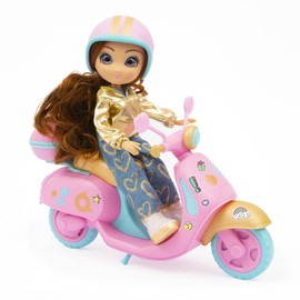 UNIQUE EYES Doll 25 cm - Sophia, with her look after the eyes, with scooter, toy for children from 3 years, MYM113