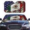 Mexican Mexico American Flag Windshield Sun Shade Front Protector Folding