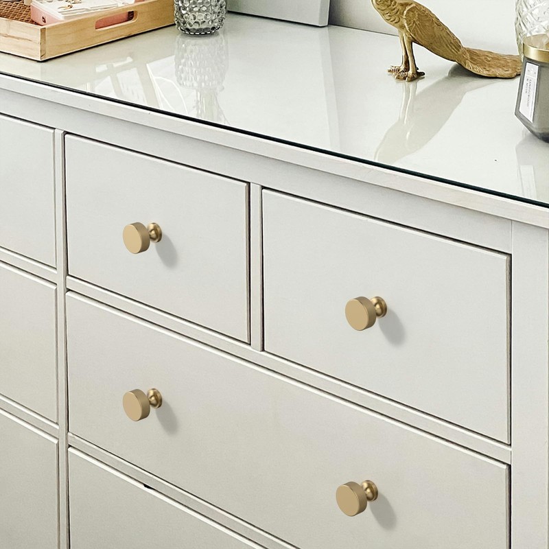 Coinkoly 10 Pack Champagne Bronze Knurled Cabinet Knobs Kitchen Champagne