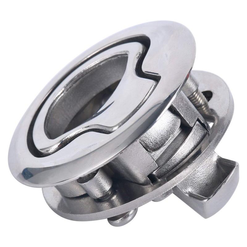 Amarine Made 2" Flush Pull Slam Latch Stainless Steel Round