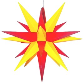 Herrnhuter Star Yellow/Red - 13 cm - Inside - Includes Necessary Power Supply