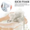 LHLZNB 3Pcs Bath Shower Loofah Sponge,Long Stretch Back Sponge Exfoliating