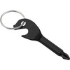 Black Compact Keychain Multifunction Tool Stainless Opener Screwdriver Mini Pry