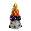 4horizonsales Light Up glazed Ceramic Halloween Gnome Tree Decor Tabletop