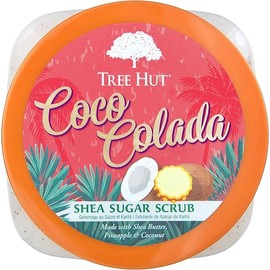 TREE HUT, Coco Colada Shea Sugar Scrub, Exfoliante Corporal de Azúcar Natural con Manteca de Karité y Esencia de Coco y Piña, Exfolia e Hidrata la Piel, 510 gramos