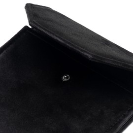 COWFEX Velvet Necklace Jewelry Travel Folder Storage Display Case (Black)