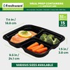 Freshware Contenedor de alimentos de 3 compartimientos - paquete de