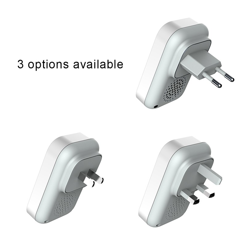 Wireless Doorbell Self-Powered Doorbell Button Kit 4-Speed Adjustable Volume with