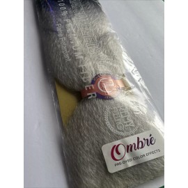 kanekalon jumbo braid premium soft hair. Remy Feeling Blue Colored Ombré TT1B/silver