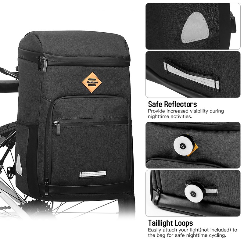 3 In 1 Cycling Insulation Bag 17L Reflective Rear Rack
