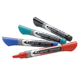 Quartet Dry Erase Markers, Whiteboard Markers, Chisel Tip, EnduraGlide, BOLD COLOR, Assorted Colors, 4 Pack (5001M)