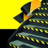 Harrier Hardware Harrier Hardware PVC Striped Safety Warning Tape, Black