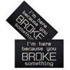 Vmcoatdu 2 piezas con emblema bordado de I'm Here Because
