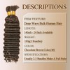 Deep Wave Bulk Human Hair For Braiding 16 Inch 100g/2Bundles