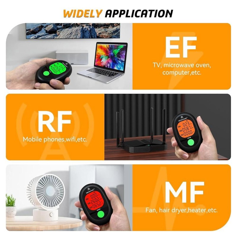 [미국배송] EMF 미터 디지털 전자기장 방사선 검출기 핸드헬드 LCD 3