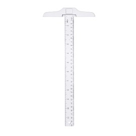 Kyuionty Junior T-Square Plastic Transparent T-Ruler 30cm/ 12 Inch for Drafting & Art Framing 1pc