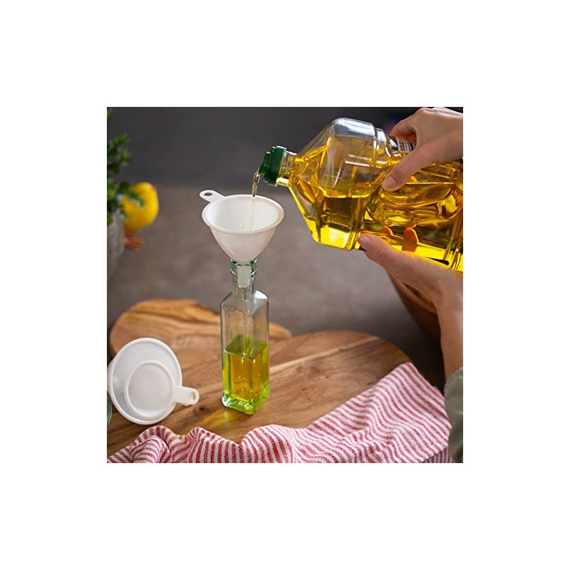Chef Craft Classic Plastic Funnel Set, 2.5 to 3.75 inch
