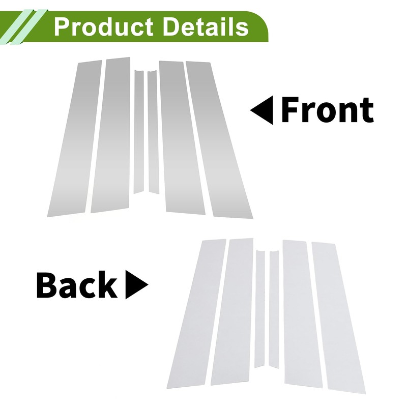 HOPESPANNER Door Pillar Window Trim for Chevy Equinox 2018-2023 Silver
