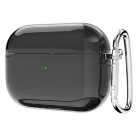 Svanove Designed for Airpods Pro Case Clear, TPU Silicone Accessories, Soft Rubber Gel Jelly Case for Women Girl, Cute & Funny Design, Protective Cover with Lock, Clear Black