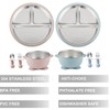 PandaEar 8PCS Baby Feeding Set | Stainless Steel Suction Plates