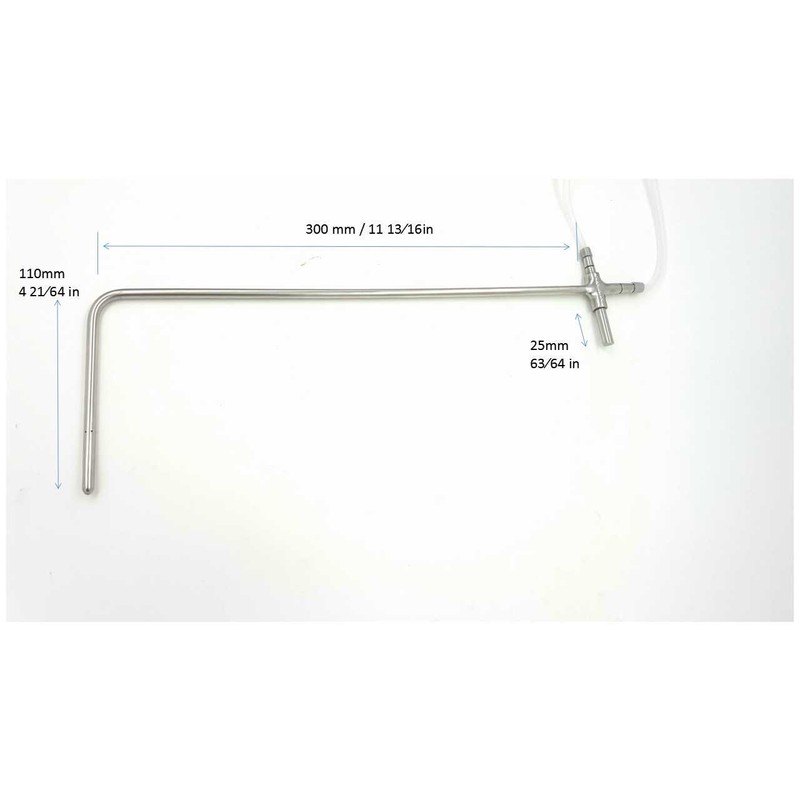 PerfectPrime PT6300, tubo estático de acero inoxidable 304, 300 mm