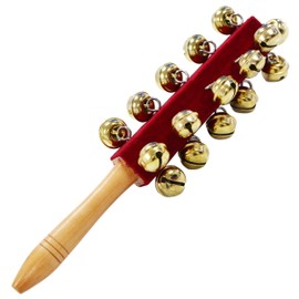 A-Star AP2301 21 Bell Wood Handled Sleigh Bell, Brown