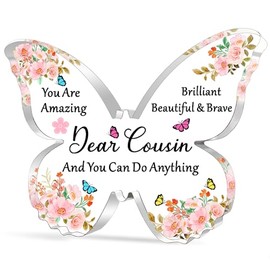 FMCC Cousin Gifts for Women- Acrylic Plaque Gifts for Cousin Birthday Christmas You Are Amazing You Can Do anything