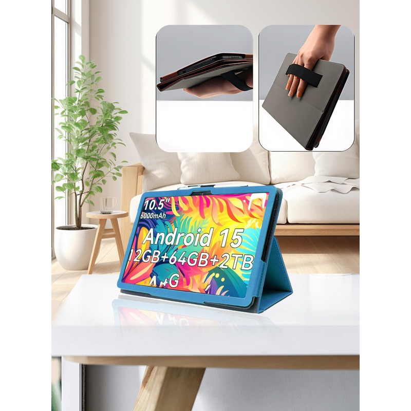 for TABWEE T80 10.5 Inch Android Tablet Case,Folding Stand Protective