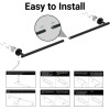 IOQ 30" Matte Black Towel Bar, Towel Rack for Bathroom